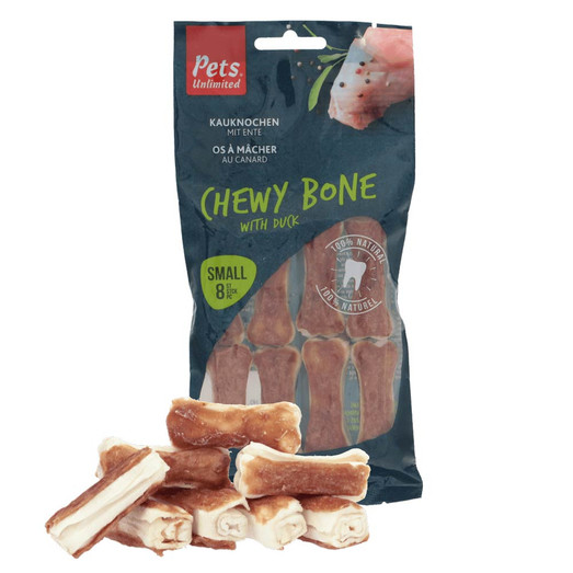Pets Unlimited Chewy Bone with Duck Small Dog Treats - 8 Pcs
