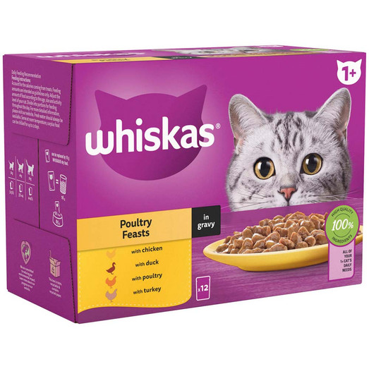 Whiskas Gravy Poultry Selection 12pk 85g