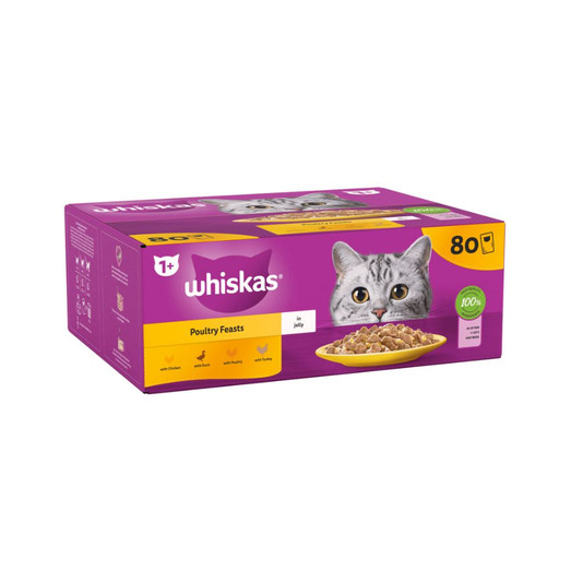 Whiskas Core Poultry Selection in Jelly Cat Food 80 x 85g