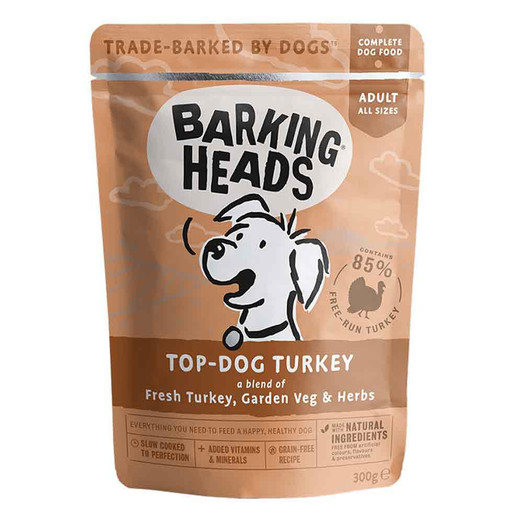 Barking Heads Top-Dog Turkey Grain Free Wet Adult Dog Food