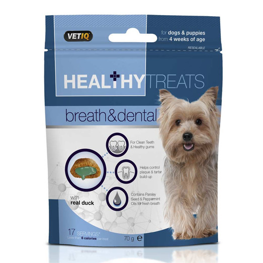 VetIQ Healthy Breath & Dental with Real Duck Dog Treats