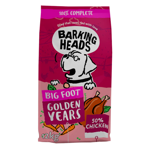 Barking Heads Big Foot Golden Years Chicken Dog Food 12kg