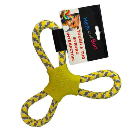 Hemmo Tough Rope 3 Loop Flyer Tug Dog Toy