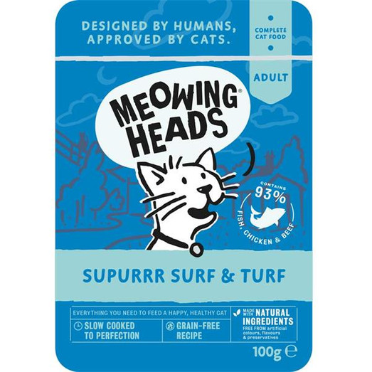 Meowing Heads Surf & Turf Grain-Free Wet Adult Cat Food