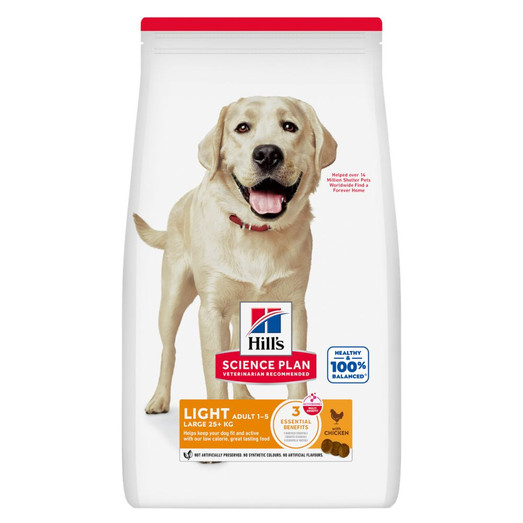 Hills Science Plan Adult Light Large Breed Chicken Dog Food 12kg