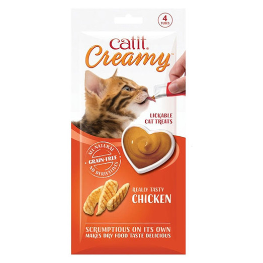 Catit Chicken Creamy Lickable Grain Free Cat Treats