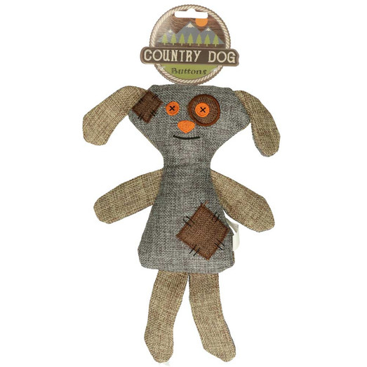 Country Dog Buttons Dog Toy