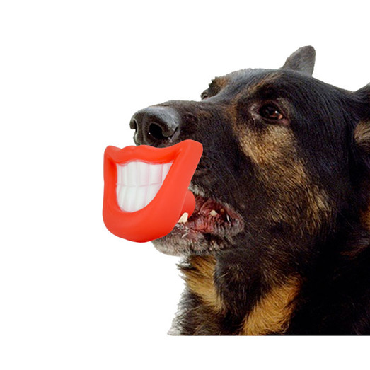 Pawise Funny Face Big Teeth Dog Toy