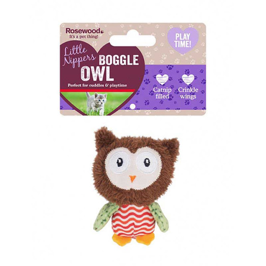 Rosewood Little Nippers Boggle Owl Cat Toy