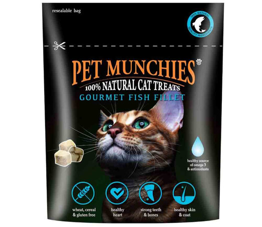 Pet Munchies Fish Fillet Grain-Free Cat Treats - 10g