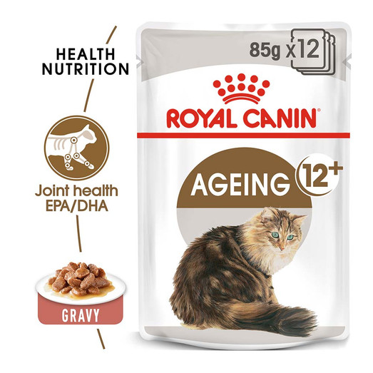 Royal Canin Ageing 12+ Gravy Senior Wet Cat Food Pouch