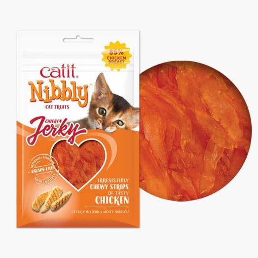 Catit Nibbly Jerky Chicken Cat Treats