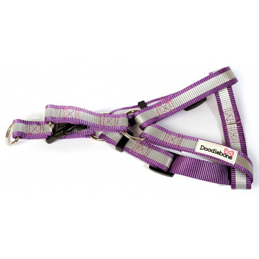 Doodlebone Bold Reflective Dog Harness - Purple