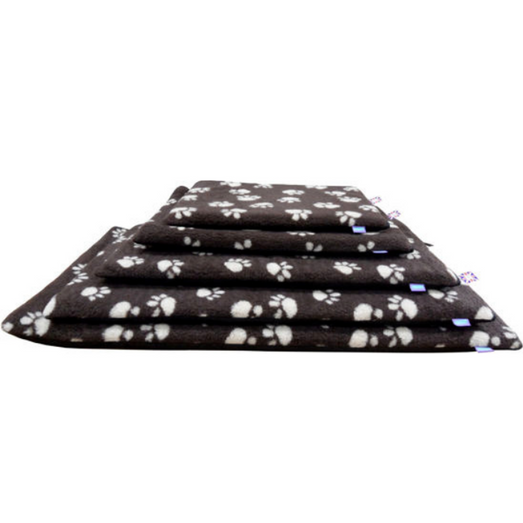 Hem & Boo Vet Bedding with Paws Fabric Pet Mat - Black