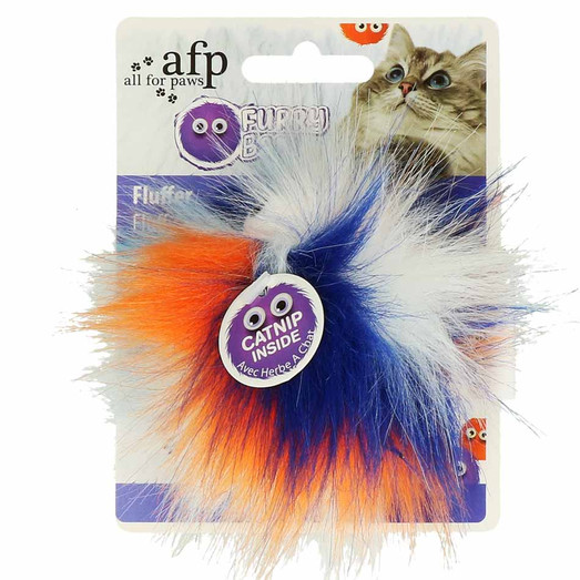 All For Paws Furry Fluffy Ball with Catnip Cat Toy