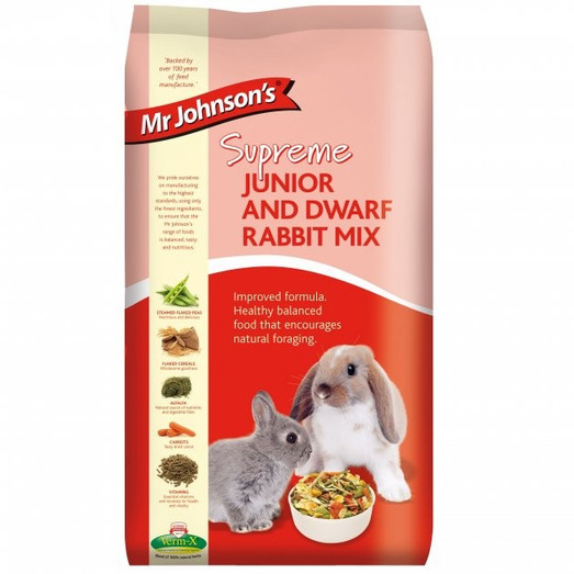 Mr Johnsons Supreme Junior & Dwarf Rabbit Food Mix