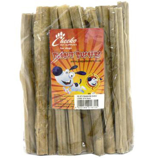Plaque Busters Rawhide Chewy Log Dog Treats - 25 Pack