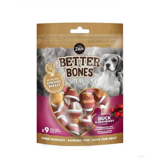 Zeus Better Bones Duck & Cranberry Wrapped Chicken Dog Treats