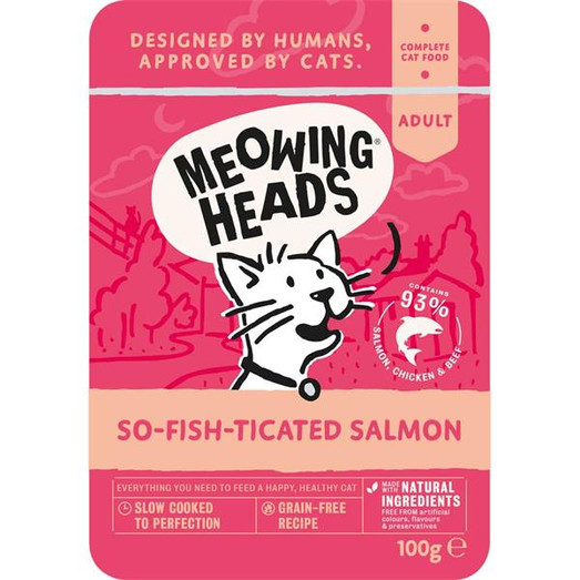 Meowing Heads So-Fish-Ticated Salmon Wet Adult Cat Food