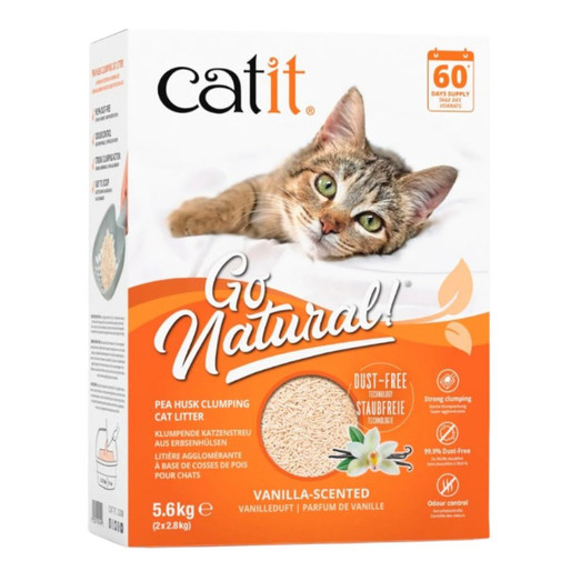Catit Go Natural Dust Free Pea Husk Clumping Cat Litter 5.6kg