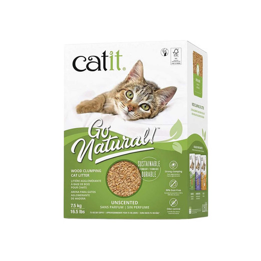Catit Go Natural Wood Clumping Litter Pellets