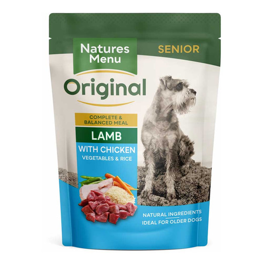 Natures Menu Lamb with Chicken Wet Senior Dog Food Pouch