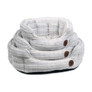 Petface White Plush Oval Dog Bed