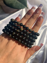 Golden Sheen Obsidian Bracelet