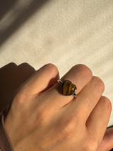 Tigers Eye Heart Ring