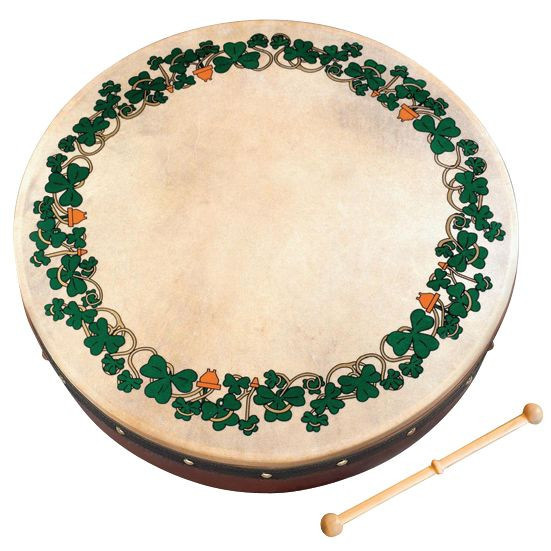Bodhran - 18" - Shamrock Print