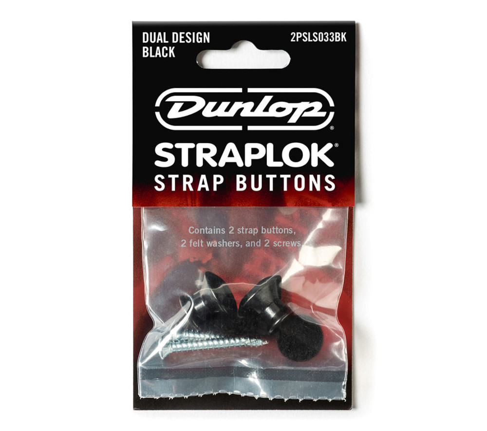 Strap button sets - Jim Dunlop Straplok - black