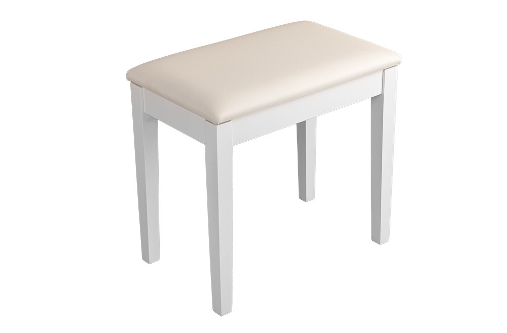 Piano Stool - Polished White -