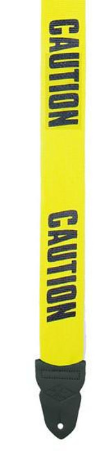 Lm 2' Poly Web Seatbelt Material Guitar Strap Caution Yellow