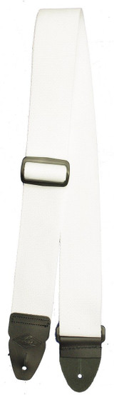 Lm 2' Poly Web Seatbelt Material Guitar Strap- White