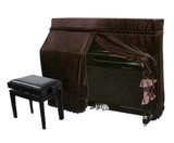 Full Fitted Cover For Upright Piano - Brown Full Fitted Cover For Upright Piano - Brown