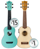 Flight ABS Travel Ukulele Class Set- Light Blue