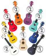 Flight Abs Travel Ukulele Class Set- Rainbow