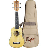 Flight Relic Soprano Ukulele  Spruce/Zebra  with Bag