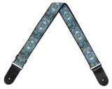 Guitar Strap - 2" Woven - Blue Paisley