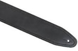 Guitar Strap 2 1/2 Inch Black Leather