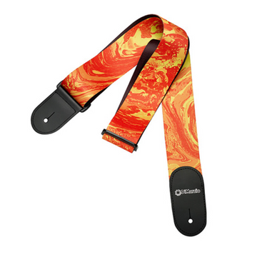 Dimarzio Steve Vai Signature Guitar Strap (Swirl Pattern Orange Universe)