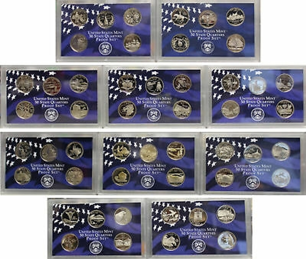 コレクション US Quarters Proof Set 2005 2008-20012 2005 US Proof Set - 5 pc ( State Quarters )