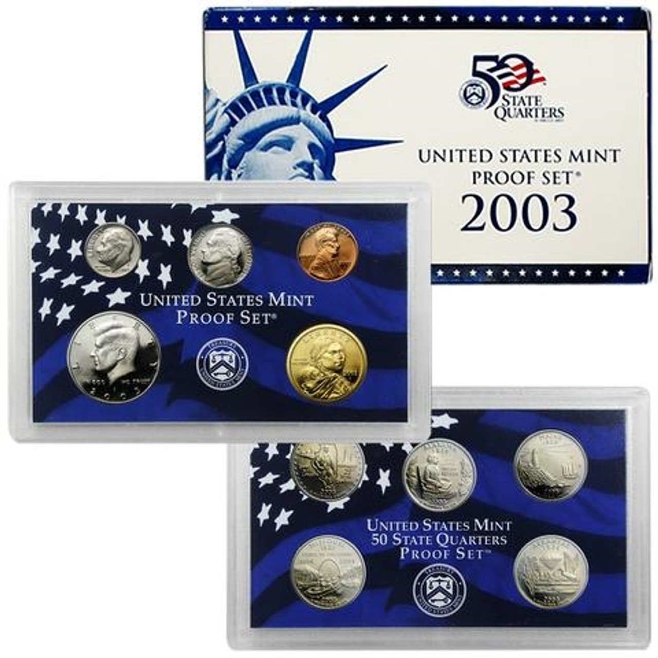 アメリカ　コイン　mint proof set 2001 2002 2003 2001/ 2002 / 2003 United States Mint Proof Coin Set In