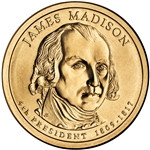 2007-P James Madison Presidential One Dollar Coin 2007-P James Madison Presidential One Dollar Coin