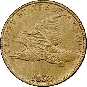 1858 Large Letters Flying Eagle cent