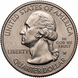 2019 and 2020 "W" National Park Quarters