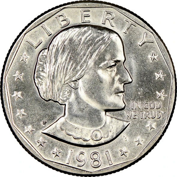 1981-P Susan B Anthony Dollar Coin