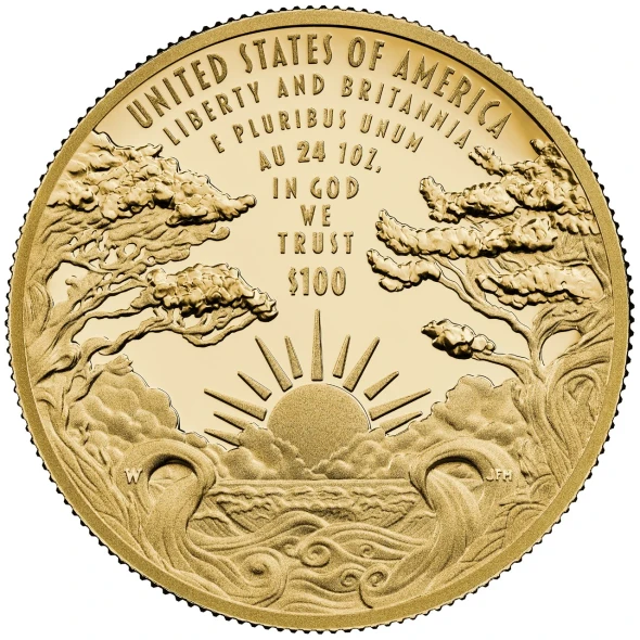 2024 1 OZ GOLD BRITANNIA AND LIBERTY