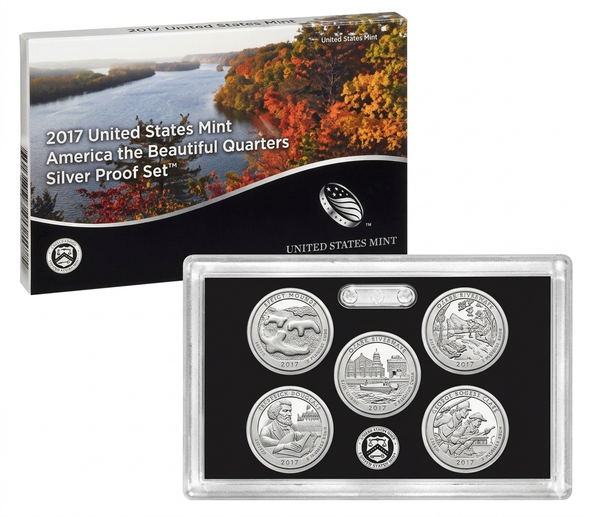 2017 National Park Quarter Silver Proof Set
