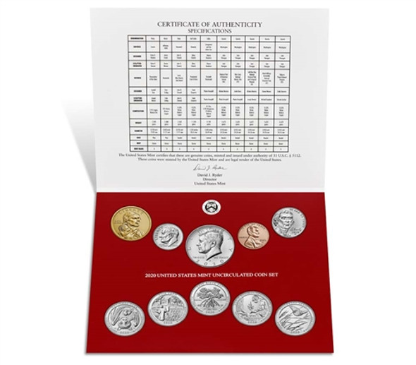 US Mint Sets 1999 - 2020 | Uncirculated Coin Sets